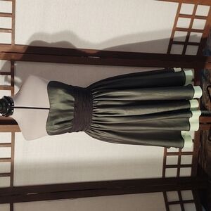 Jordan Key Lime Green and Black Party Strapless Dress Sz 6